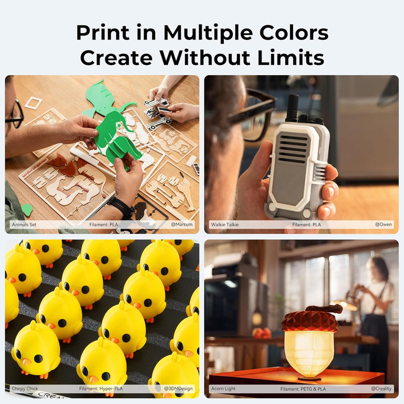 K2 plus Combo 3D Printer, Multi-Color 3D Printer with CFS, 600Mm/S Max High-Speed, Fully Assembled Auto Leveling and Dual AI Camera, 350X350X350Mm Large Print Volume (K2 plus Combo)